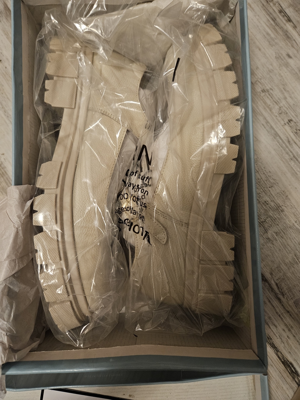Seychelles Cream Lace-Up Chunky Lug Boots